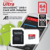 SanDisk Ultra MicroSDHC UHS-I 64GB SD Card with Adapter