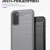 Samsung S20 - Carbon Fiber Shockproof TPU Back Cover Gray