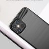 For iPhone 12 Pro - Carbon Fiber Shockproof TPU Back Cover Black