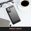 Samsung Note 20 - Carbon Fiber Shockproof TPU Back Cover Black