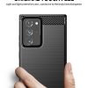 Samsung Note 20 Ultra - Carbon Fiber Shockproof TPU Back Cover Black