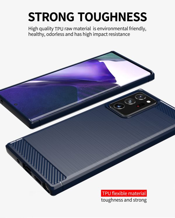 Samsung Note 20 Ultra - Carbon Fiber Shockproof TPU Back Cover Blue