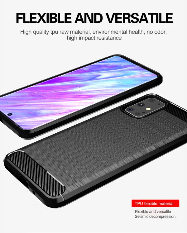 Samsung S20 Ultra - Carbon Fiber Shockproof TPU Back Cover Black