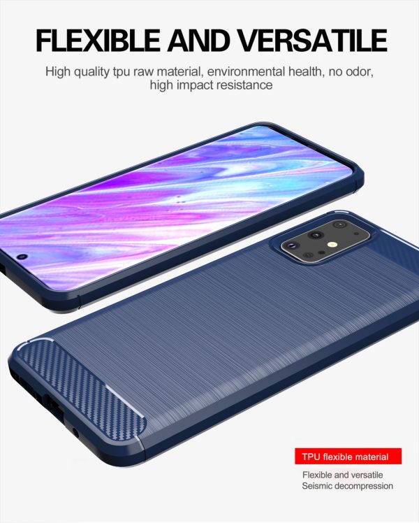 Samsung S20 Ultra - Carbon Fiber Shockproof TPU Back Cover Blue