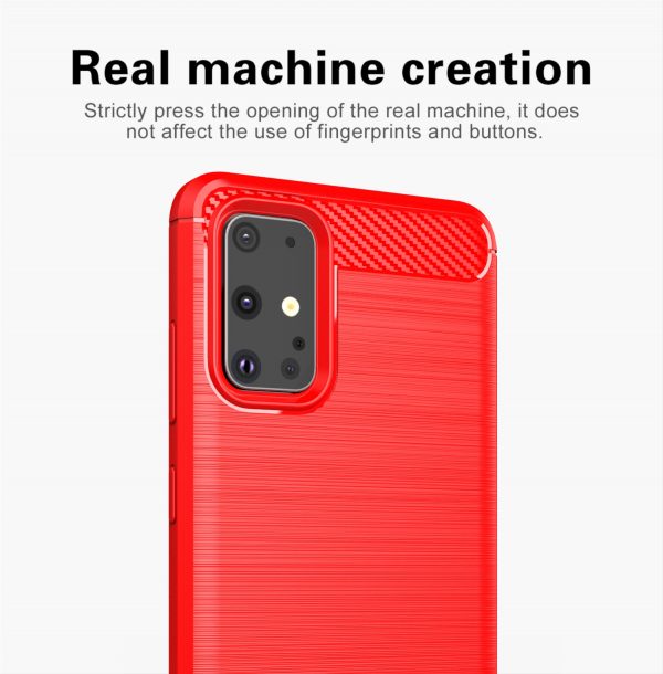 Samsung S20 Ultra - Carbon Fiber Shockproof TPU Back Cover Red