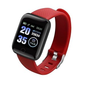 Smart Bracelet Your Health Steward For iOS and Android D13 Red.