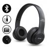 P47 Foldable Wireless Bluetooth Headphone with 3.5mm Audio Jack, Support MP3 / FM / Call(Black)