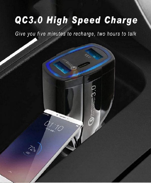 Qualcomm Quick Charge 3.0 in Car Black