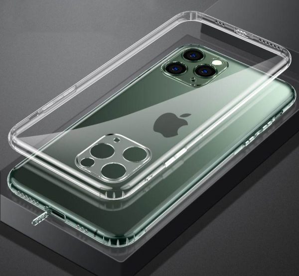 iPhone Crystal Case Anti-Shock Hard TPU Case (+ Lens Protector)