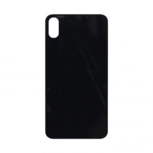 For iPhone X Extra Glass Black (Enlarged camera frame)