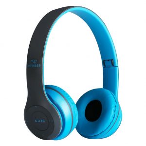 P47 Foldable Wireless Bluetooth Headphone with 3.5mm Audio Jack, Support MP3 / FM / Call (Blue)