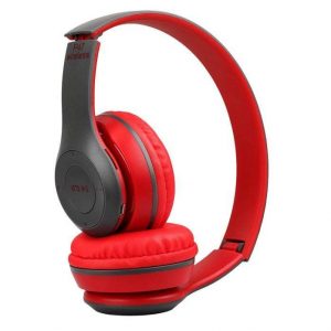 P47 Foldable Wireless Bluetooth Headphone with 3.5mm Audio Jack, Support MP3 / FM / Call (Red)