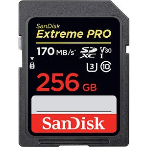 SanDisk Extreme Pro SDXC 256GB - 170MBs - V30