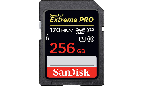 SanDisk Extreme Pro SDXC 256GB - 170MBs - V30